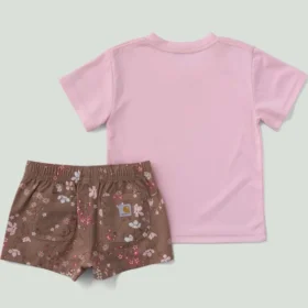 Girls’ 2-Piece Short Sleeve Force Sun Defenderâ„¢ T-Shirt & Elastic Waistband Printed Short Set (Baby)