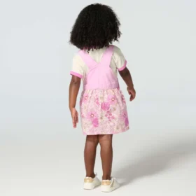 Girls’ 2-Piece Short Sleeve T-Shirt & Printed Jumper Set (Toddler)