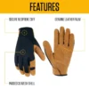 Leather High Dexterity Secure Cuff Glove