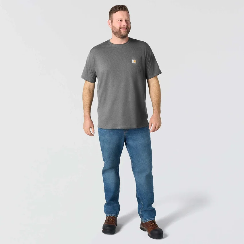 Men's Force Relaxed Fit Moisture Wicking Pocket T-Shirt