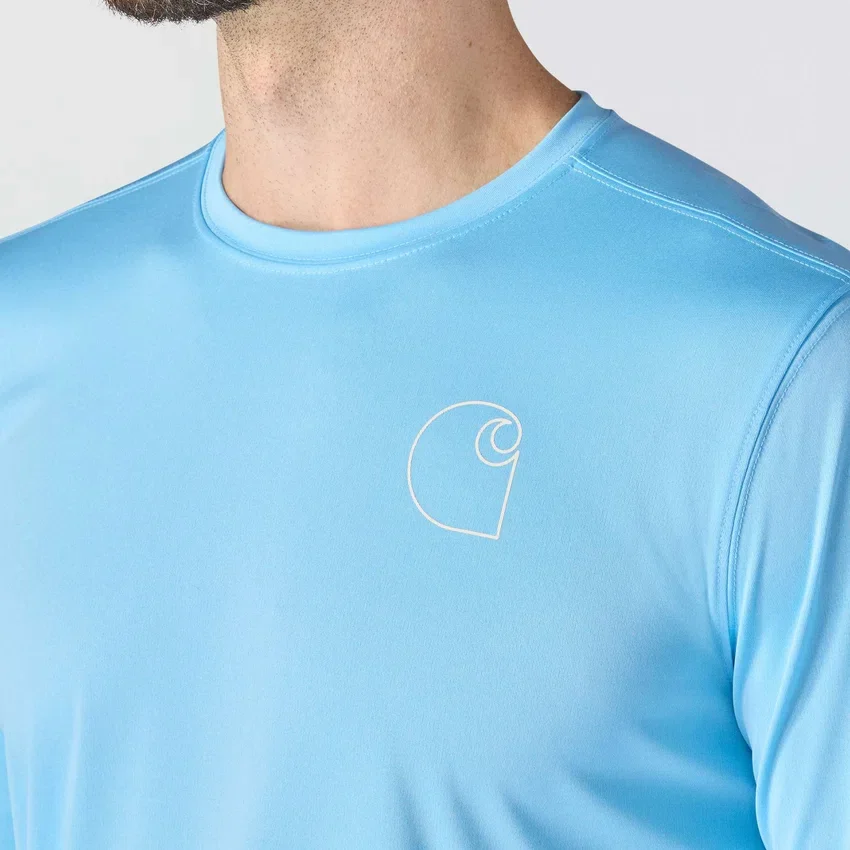 Men's Force Sun Defender Upf 50+ Lightweight Long Sleeve Moisture Wicking T-Shirt - Sun Protection Shirts