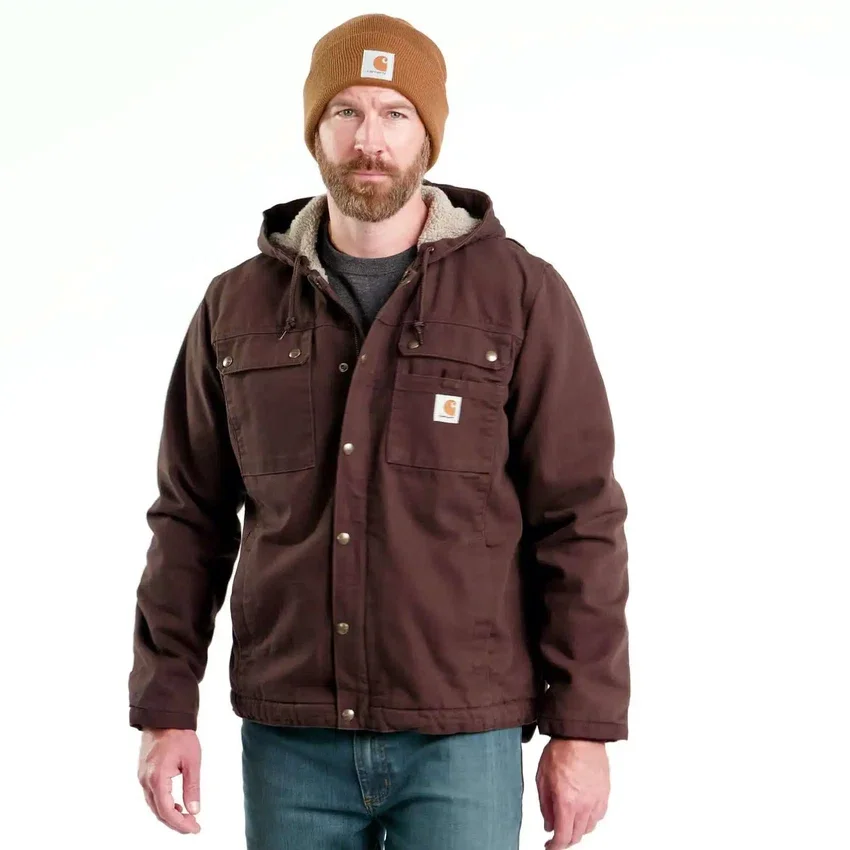 Men's Washed Duck Bartlett Sherpa-Lined Utility Jacket