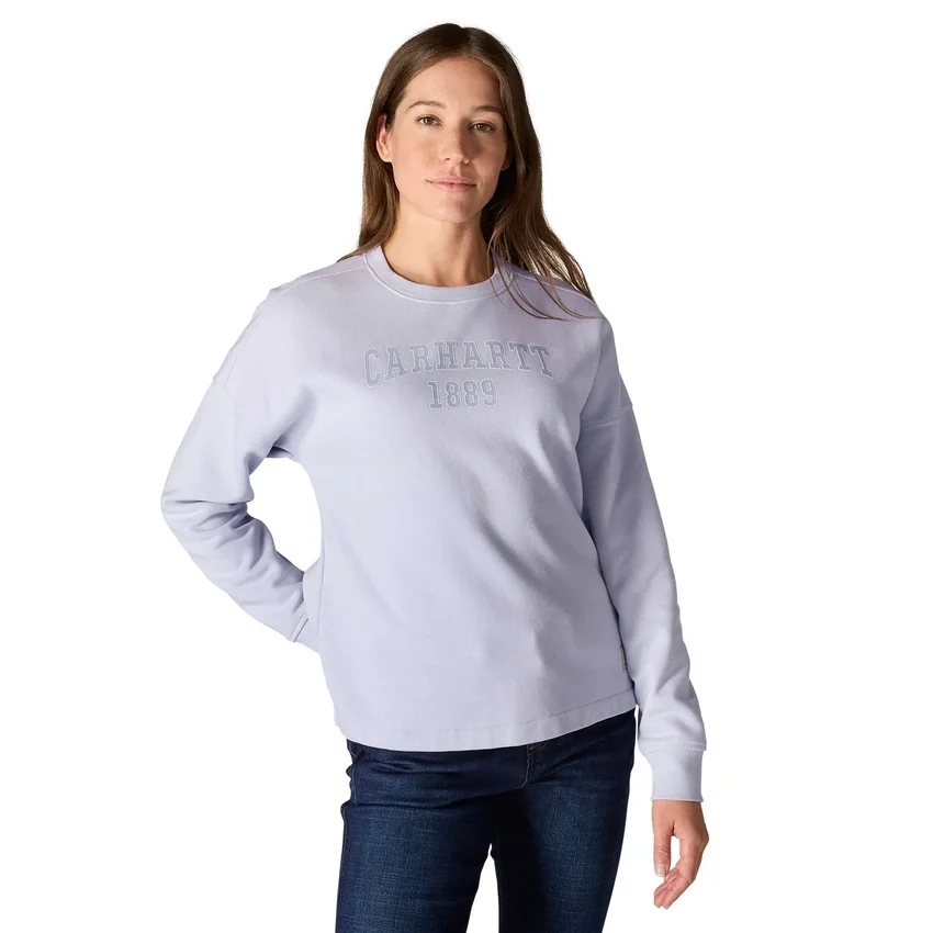 Women's Loose Fit Midweight Carhartt 1889 Graphic Crewneck Sweatshirt