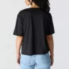 Women's Tencel Loose Fit Lightweight Crewneck Pocket T-Shirt