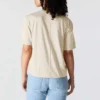Women's Tencel Loose Fit Lightweight Crewneck Pocket T-Shirt